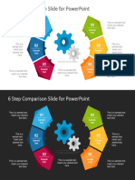 Presentasi 6 Step Creative Comparison Diagram for Powerpoint