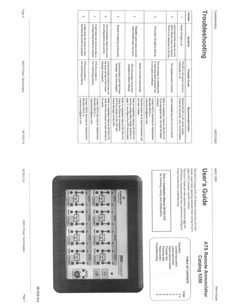 ATS Anunciator-User Guide | PDF