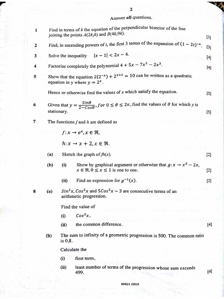 A'level 2019 Paper 1-2 | PDF