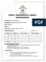 CSM Grade 6 Investigation Term 22024