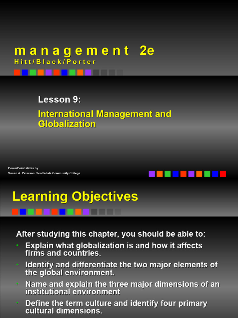 International Management and Globalization | PDF | Mergers And ...