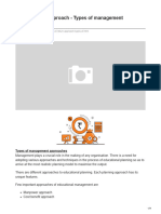 Rate of Return Approach - Types of Management Approaches