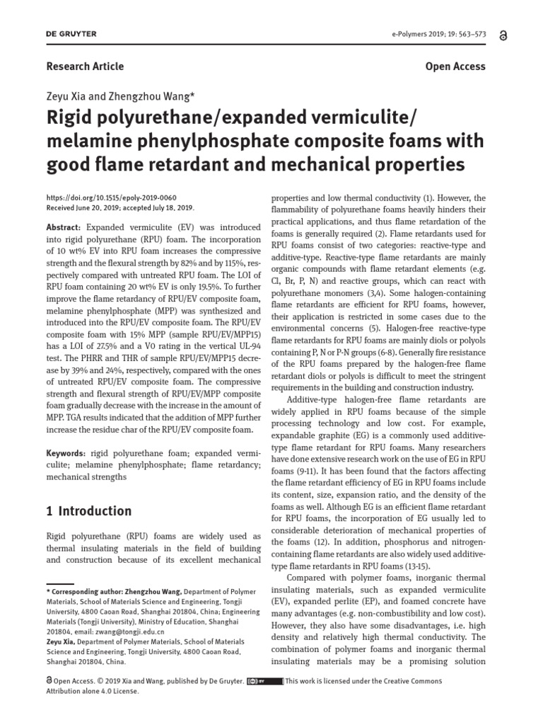 1 10.1515 - Epoly-2019-0060 | PDF | Polystyrene | Polyurethane