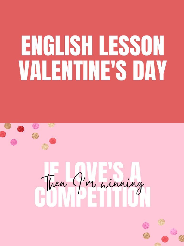 English Lesson Valentine S Day Pdf Valentine S Day