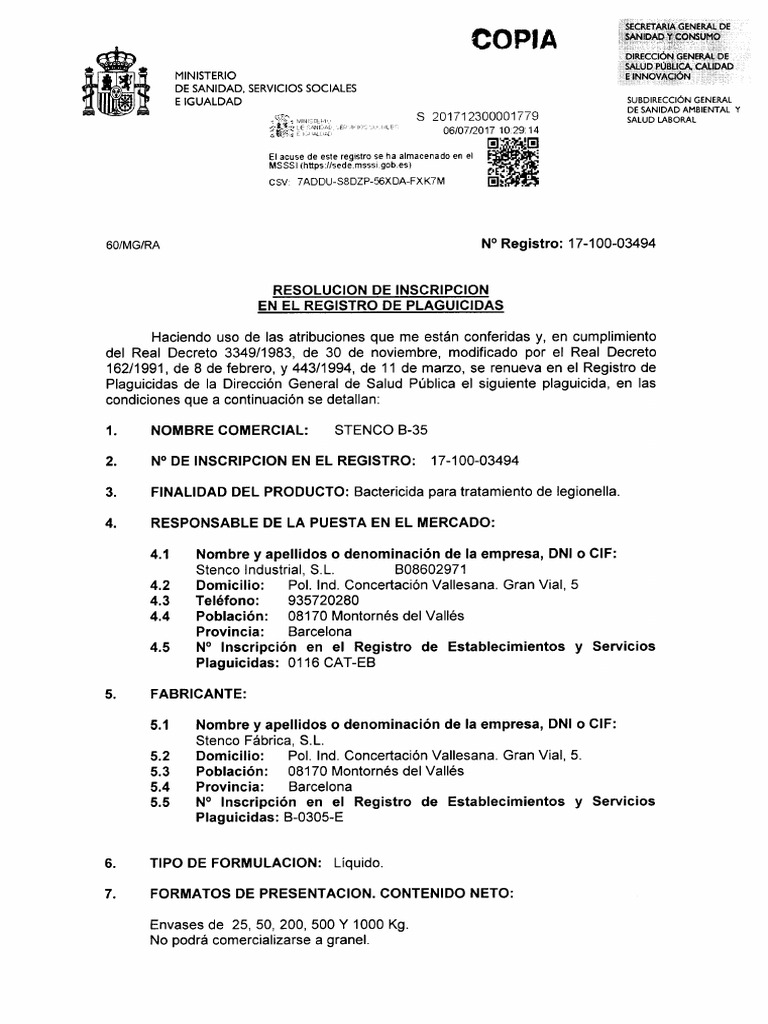 Stenco B35 | PDF