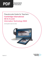 Pseudocode Guide For Teachers: Cambridge International AS & A Level ...