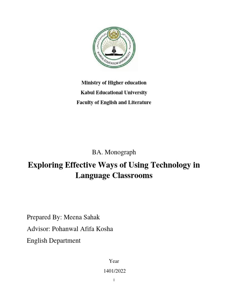 Technology in Language Classrooms | PDF | Educational Assessment | Learning