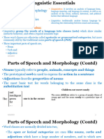 Parts of Speech and Morphology - Phrase Structure - Semantics and Pragmatics