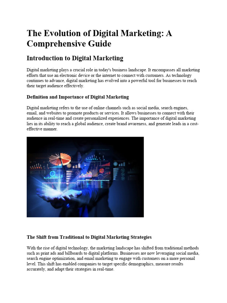 The Evolution Of Digital Marketing Pdf Digital Marketing Marketing