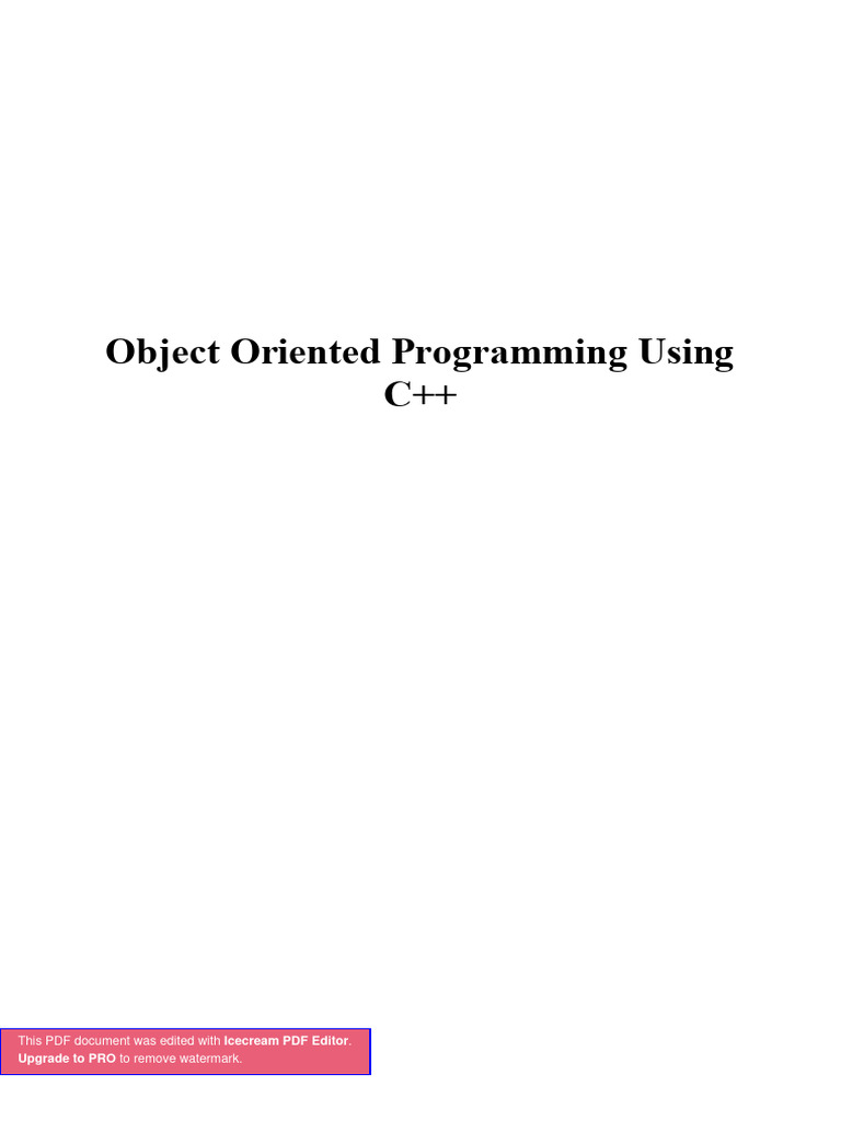 Notes On C++ For Students | PDF | Object Oriented Programming | Class ...