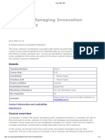 Managing Innovation Strategically Course Guide