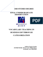Vocabulary Teaching in Business Esp Through Categorization (Andrea García, 2023)