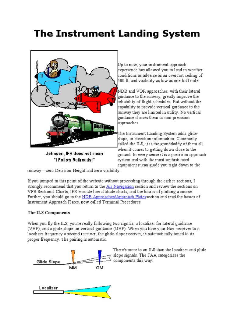 Understanding the Instrument Landing System | PDF | Avionics | Aviation ...