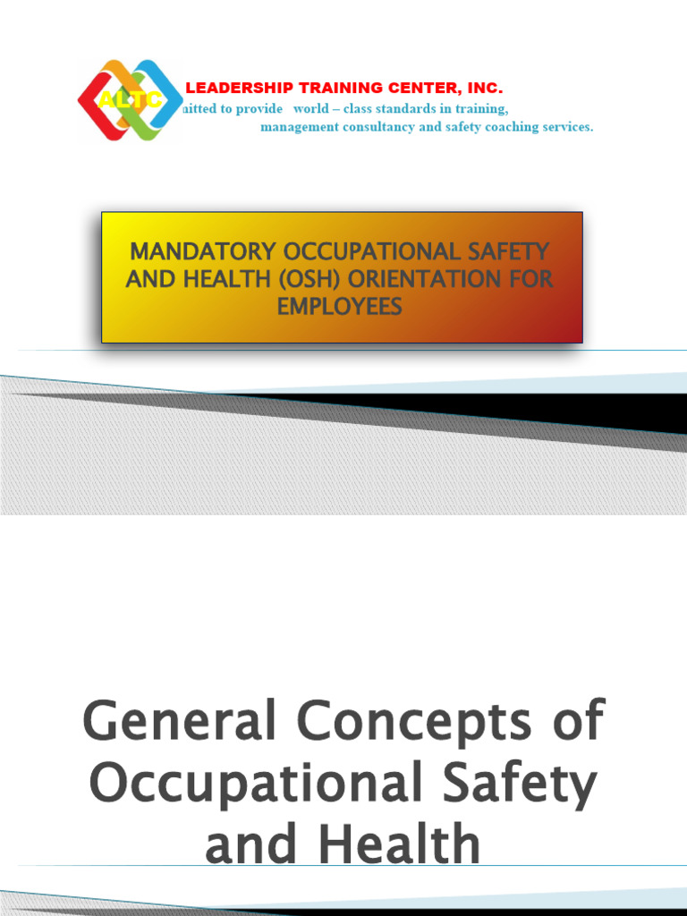 OSH Orientation Training for Employees | PDF | Hazards | Occupational ...