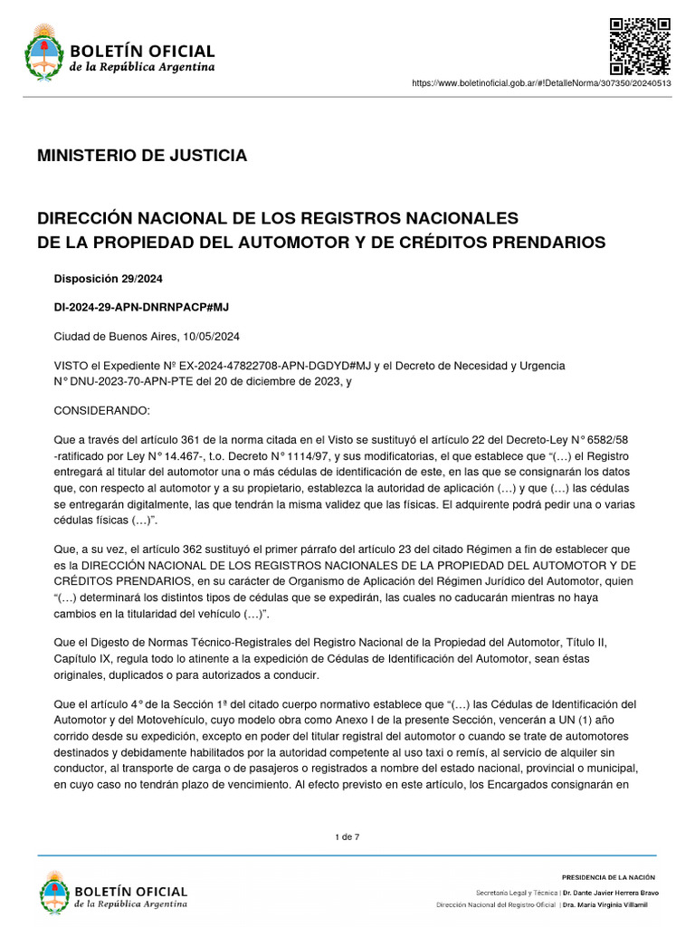 Disposición 29/2024 | PDF | Propiedad | Justicia