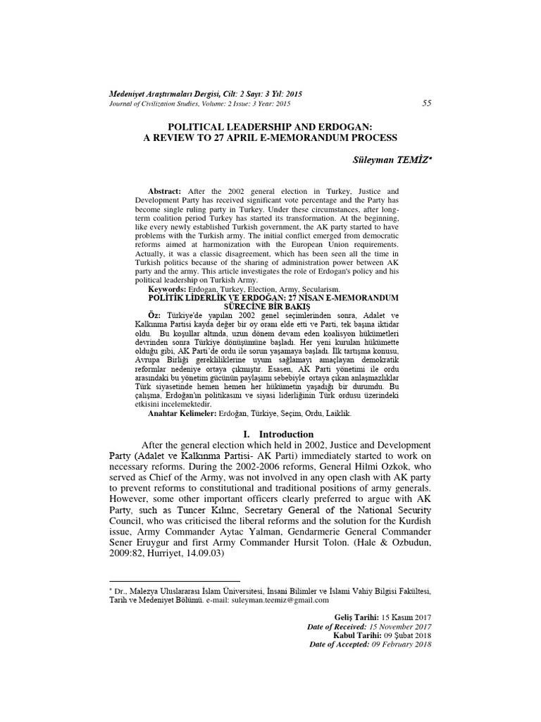 Erdogan's Leadership and Turkish Army Dynamics | PDF | Justice And ...