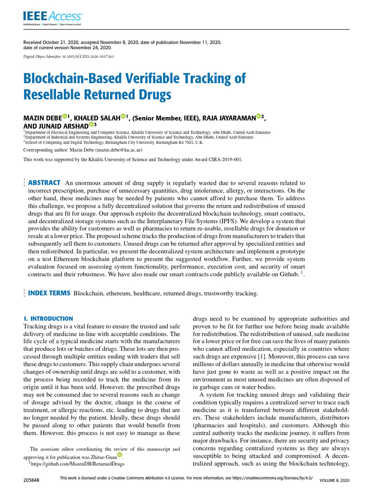 Blockchain for Drug Redistribution | PDF | Food And Drug Administration ...