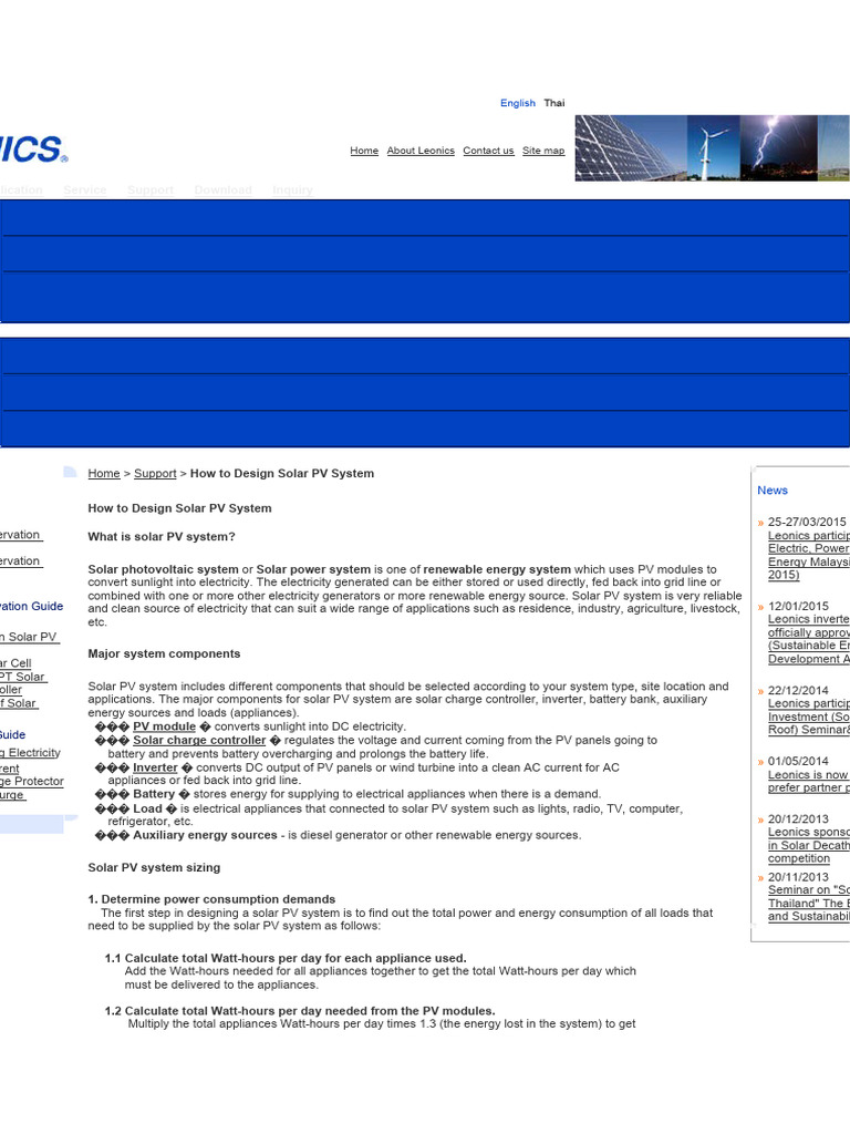 Designing a Solar PV System Guide | PDF | Photovoltaics | Photovoltaic ...