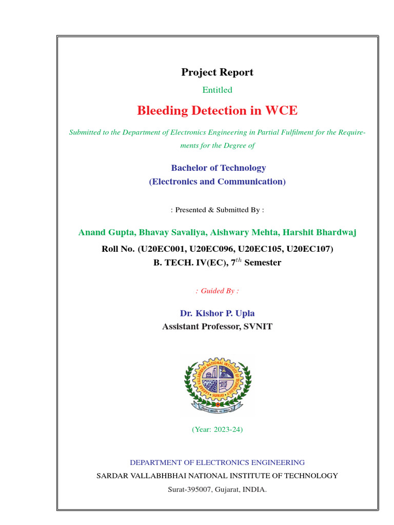 Automated Bleeding Detection in WCE | PDF | Artificial Neural Network ...