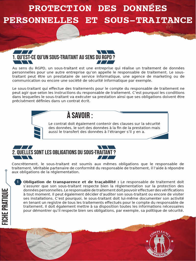 Obligations des Sous-Traitants RGPD | PDF | Vie privée et informatique ...
