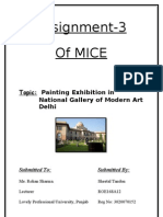 Assignment-3 of Mice: Topic: Painting Exhibition in National Gallery of Modern Art Delhi