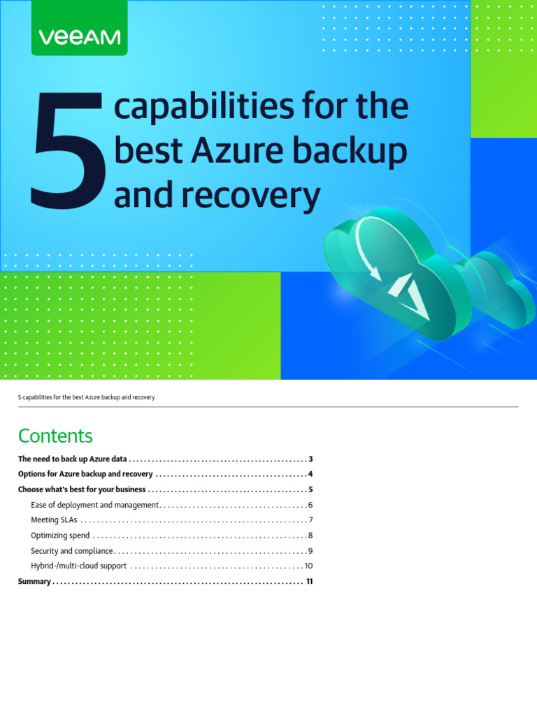 5 Capabilities For The Best Azure Backup and Recovery-Veeam - PG | PDF ...