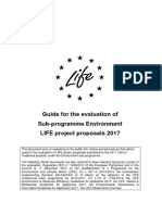 LIFE 2017 Sub-programme Environment Evaluation Guide