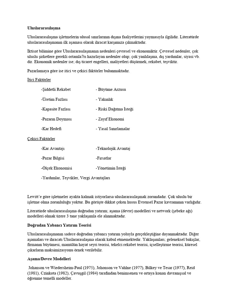 Arzu Uluslararasılaşma | PDF