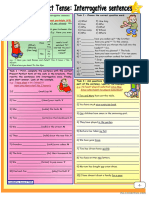 Present Perfect Tense - Interrogative Sentences - Part 2 - Upper-Elementary - With Key - B&W