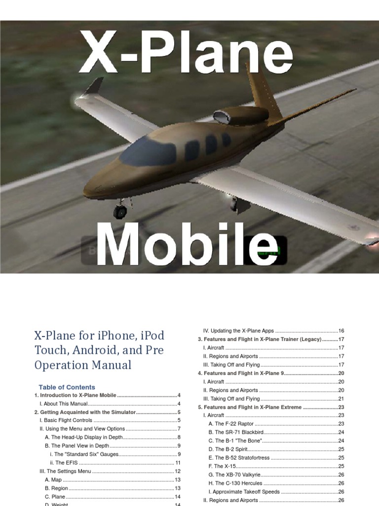 XPlane Mobile Manual PDF Aeronautics Aerospace