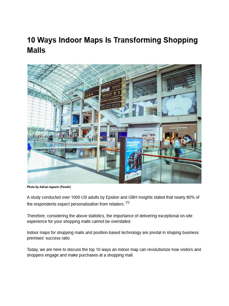 Transforming Shopping Malls with Indoor Maps | PDF | Retail | Augmented ...