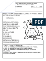 ATIVIDADES 3-Os brinquedos contam história.