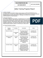 Health & Safety Training Progress Report 