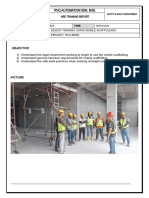 HSE TRAINING REPORT Working at Height Scaffolding