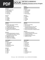 Focus 4 Unit 5 Test Answer Key | PDF