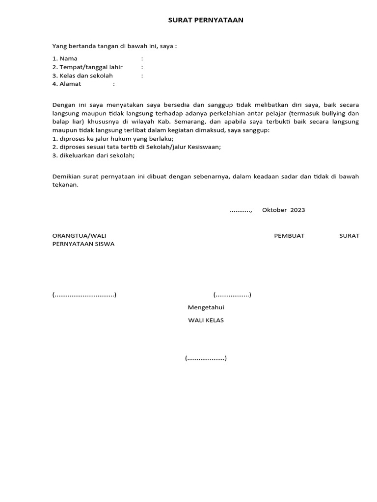 surat-pernyataan-tidak-terlibat-perkelahian-antar-pelajar-pdf