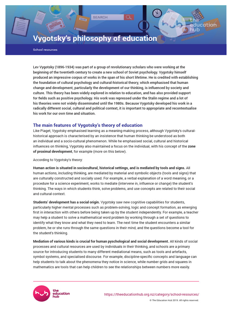 Vygotsky's Educational Philosophy Explained | PDF | Human Communication ...