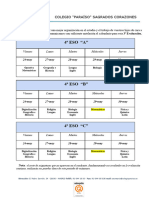 4ºESO - Calendario Exámenes 3 Ev