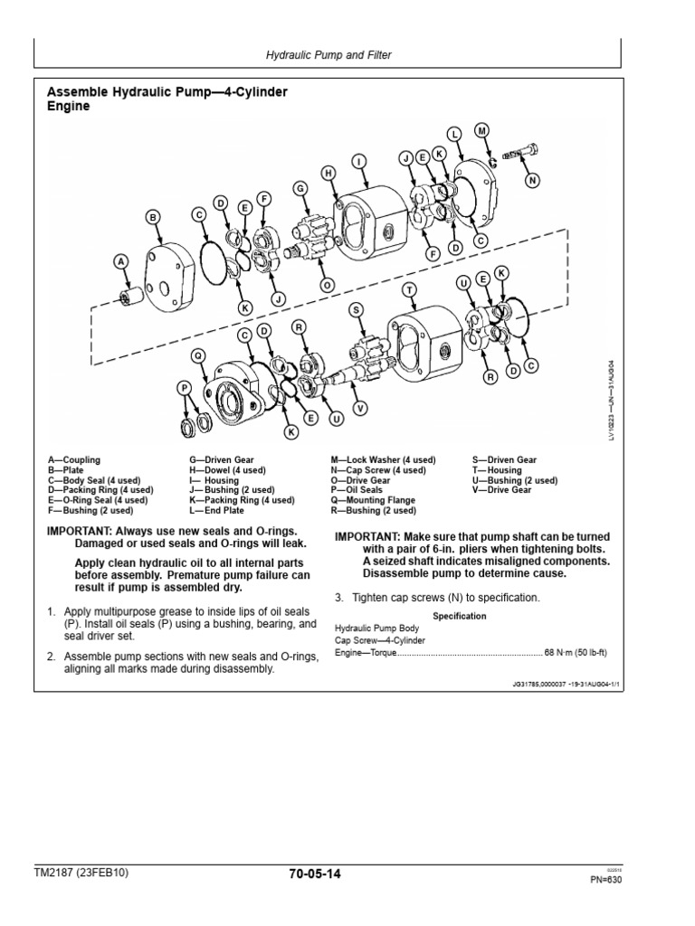 Assemble Hydraulic Pump Guide | PDF | Manufactured Goods | Mechanical ...