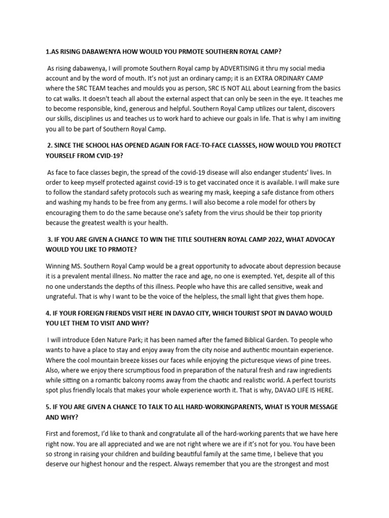 Sample Q and A | PDF
