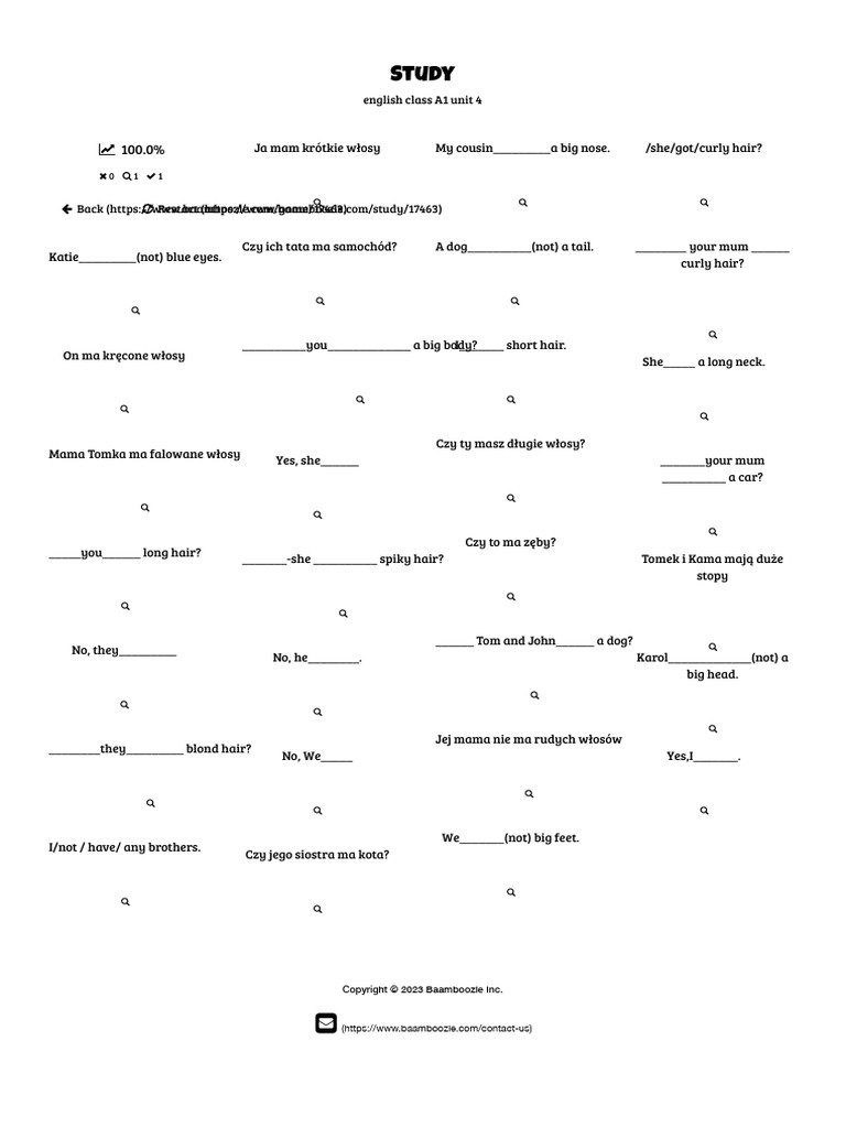 English Class A1+ Test Unit 4 English Class A1 unit 4 | PDF