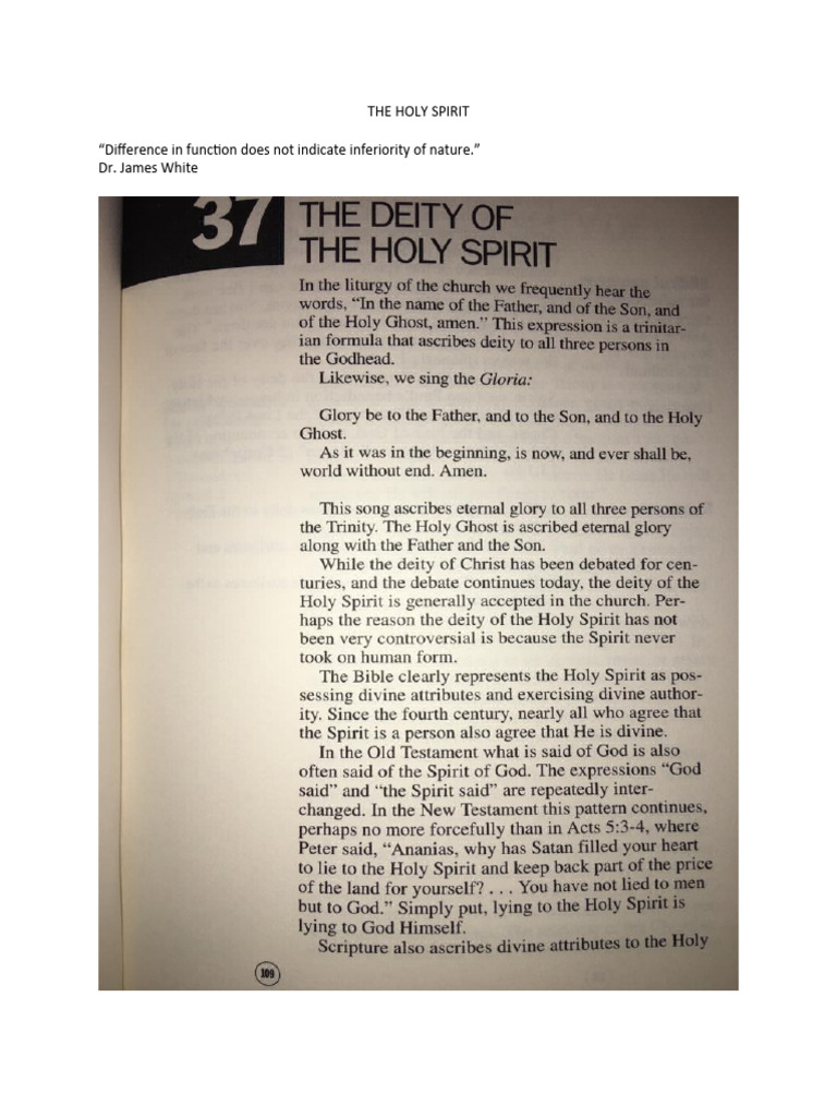 Functions of the Holy Spirit Explained | PDF | Jesus | Paul The Apostle