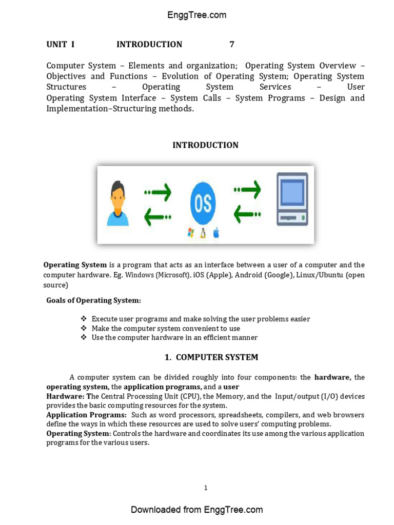AL3452 Operating Systems Lecture Notes 1 32 | PDF | Computer Data ...