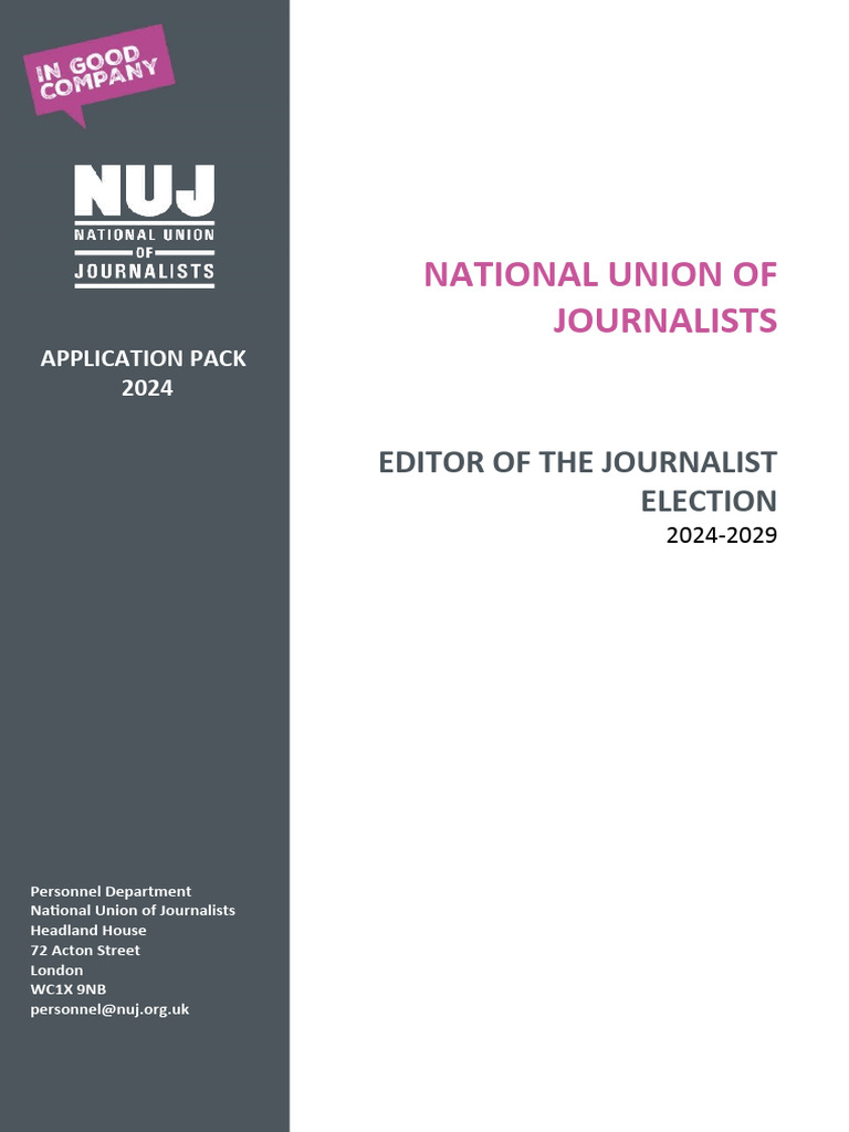 NUJ Editor Election Application Pack 2024 | PDF | Sexual Orientation ...