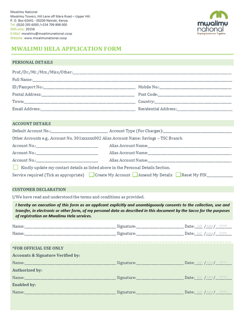 M-Hela Application Form - 2023 | PDF | Computing