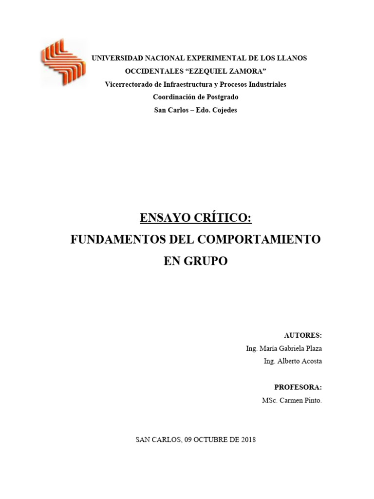 Fundamentos del Comportamiento Grupal | PDF | Gestión de recursos ...