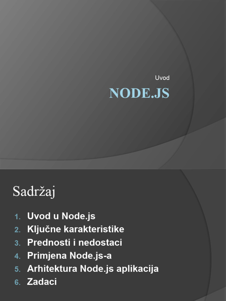 Node - Uvod | PDF