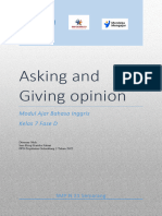 Siklus 2 - Modul Ajar CRT Fase D - Asking and Giving Opinion