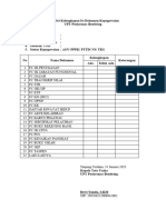 Checklist Kelengkapan Isi Dokumen Kepegawaian