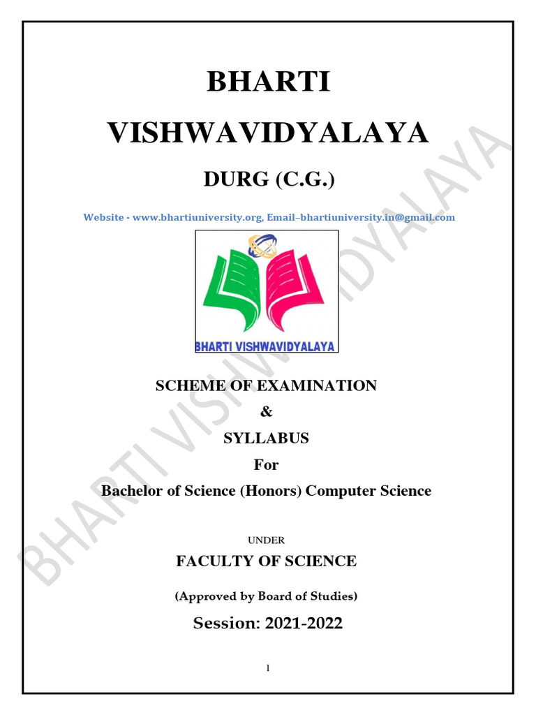 B.Sc. Computer Science Syllabus 2021-2022 | PDF | Pointer (Computer ...